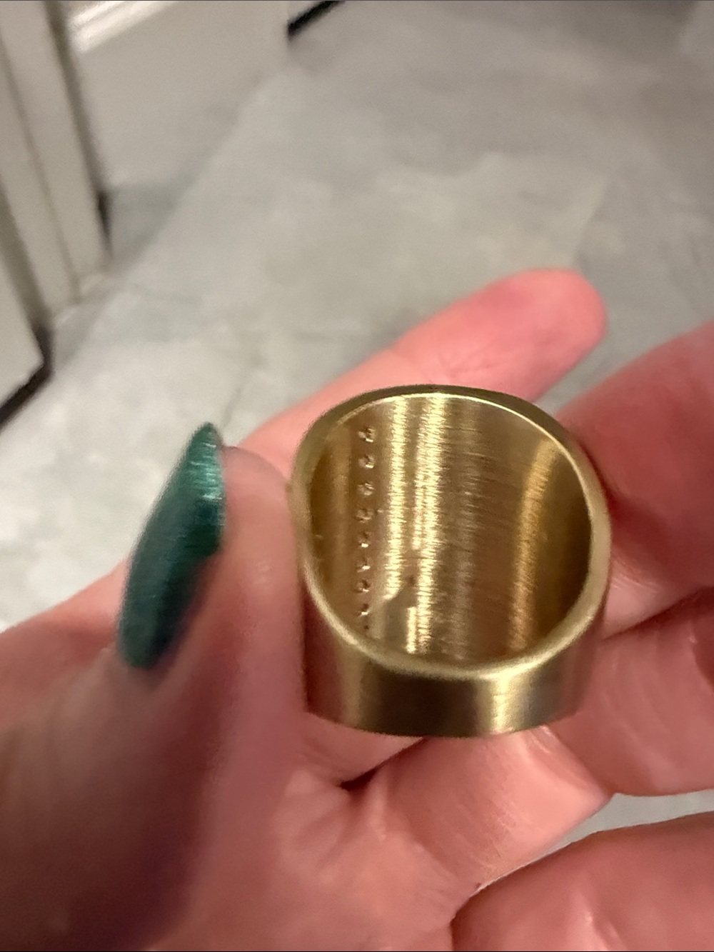 Park Lane Gold Wide Band Ring with Crystal Stripe - Picture 2 of 4